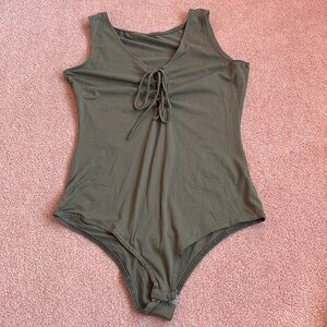 Green Bodysuit with Ties Women’s Size M